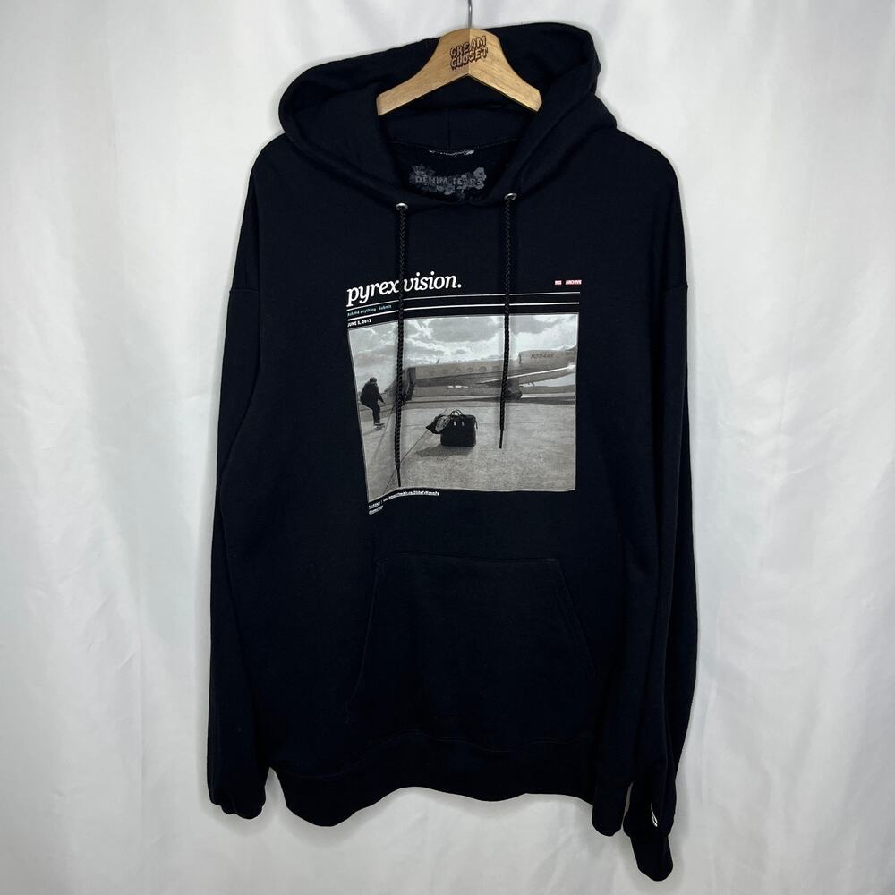 Denim Tears x Virgil Abloh x MCA Figures of Speech Pyrex Hoodie in Black XL
